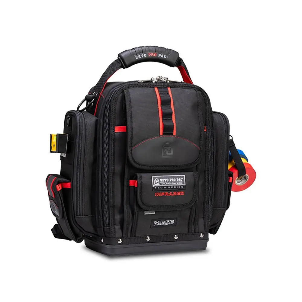VETO PRO PAC 38 x 25 x 38cm XXL Tech Meter Backpack Tool Bag w/Plastic Base - Infrared VETOMB5B-IR