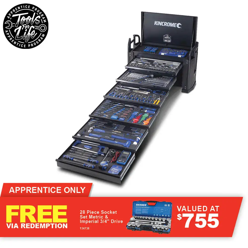 KINCROME TFL Off-road Truck Tool Kit 452 Piece 6 Drawer - Black P1830