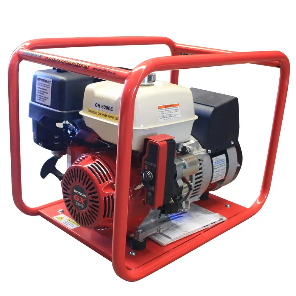 GENELITE 7.5kVA HONDA Petrol Generator Recoil/Key Start Three Phase GH6000E/3