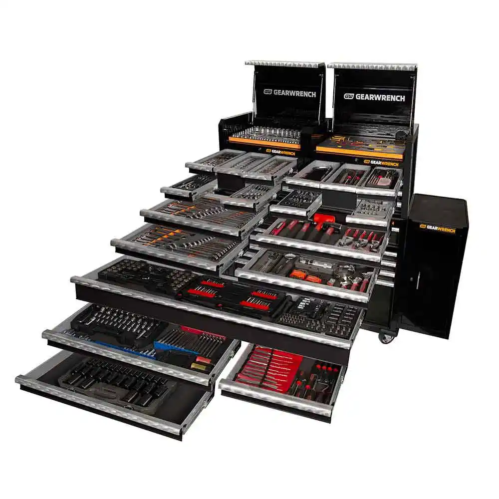 GEARWRENCH 656 Piece Combination Tool Kit 58" Chest Trolley 2 x Side Cabinets 77021