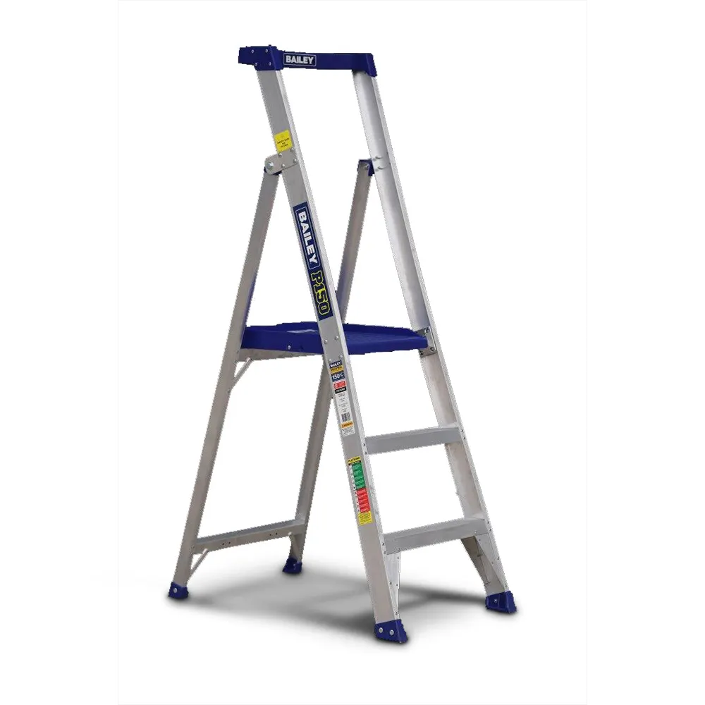 BAILEY P1503 Platform Step Ladder 0.9m Aluminium 150kg Industrial FS14066