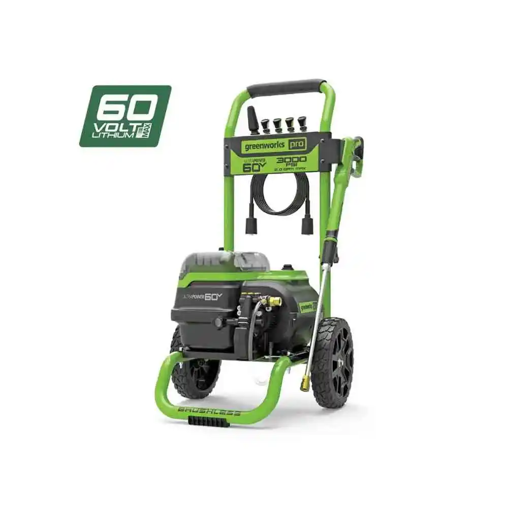 GREENWORKS 60V 1 x 4AH/1 x 5AH Dual Port Pressure Washer Kit 5121502AU