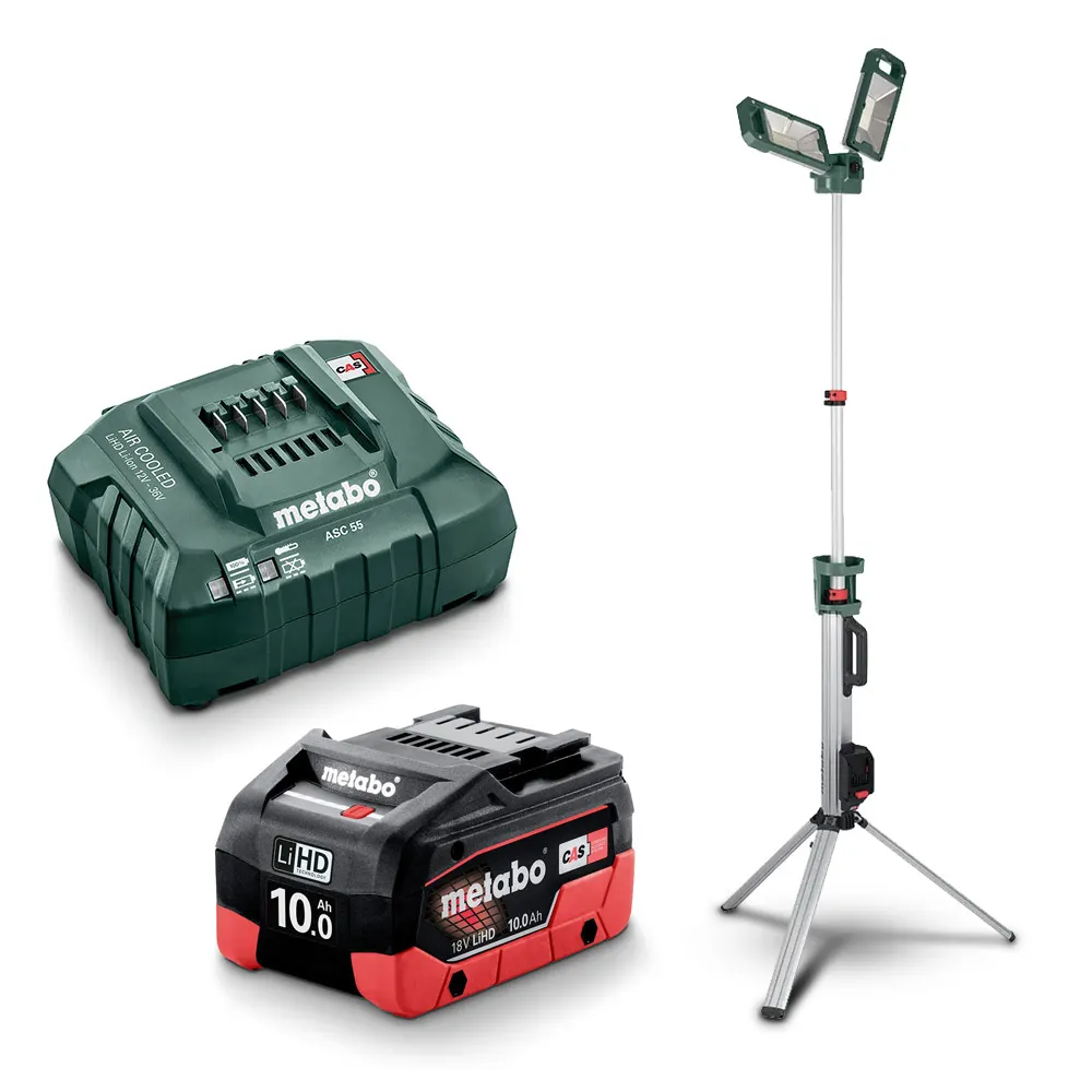 METABO 18V 1 x 10.0Ah 5000 Lumen Compact LED Tower Worklight Kit AU60150700
