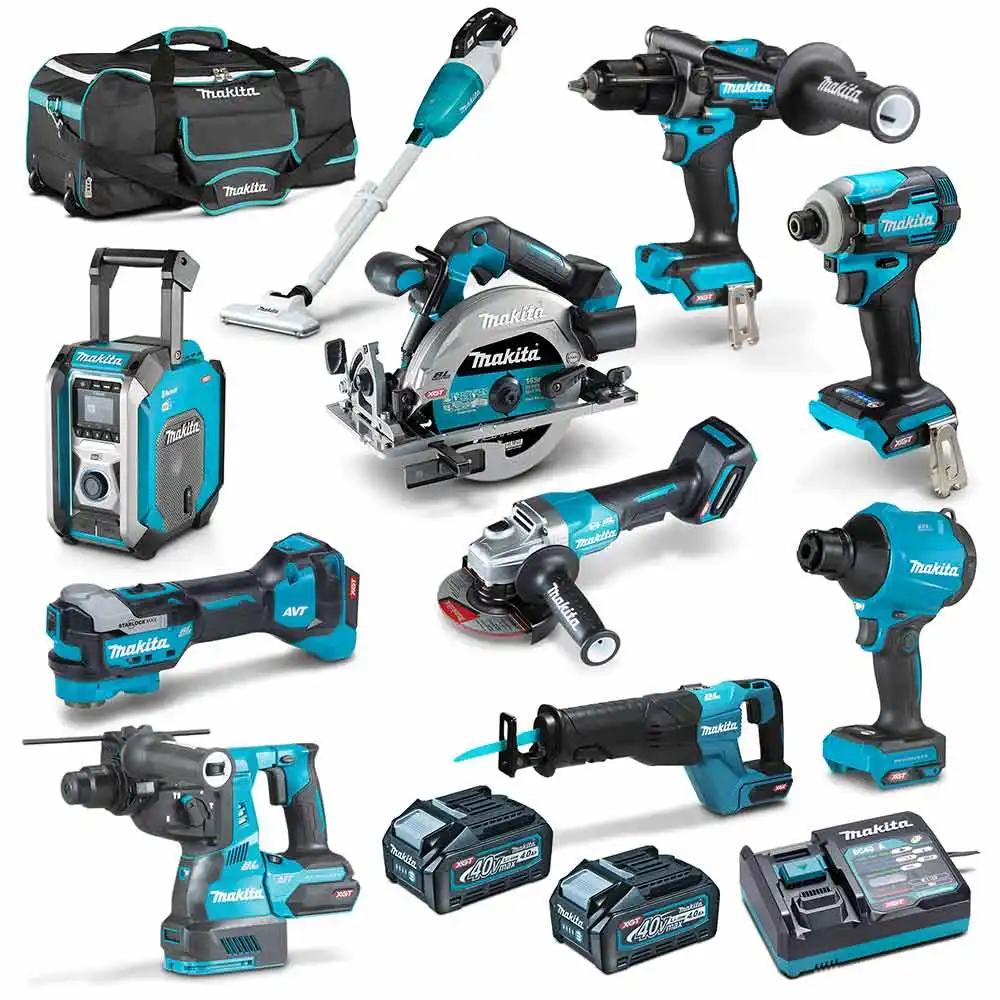 MAKITA 40V Max Brushless 10 Piece 2 x 4.0Ah Combo Kit DK0238G101