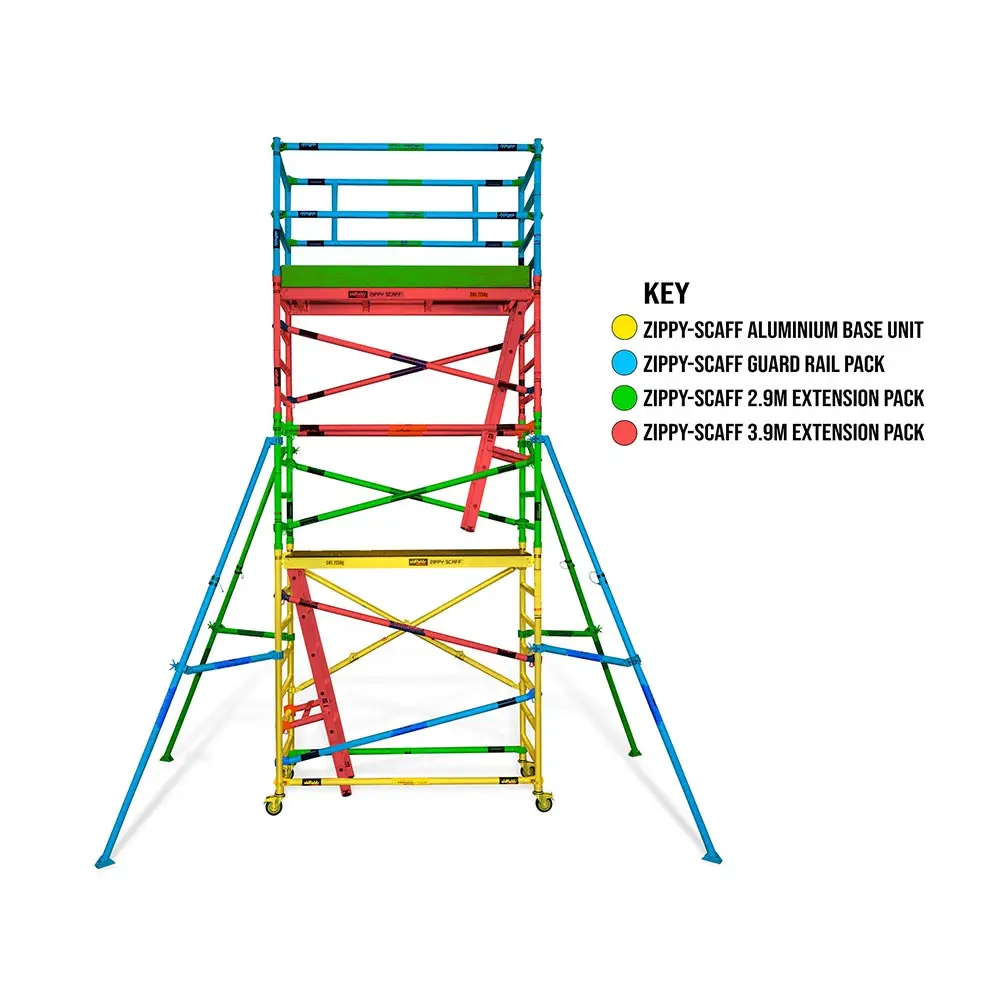 OLDFIELDS Zippy Scaffold Guard Rail Pack AL-FSXP2