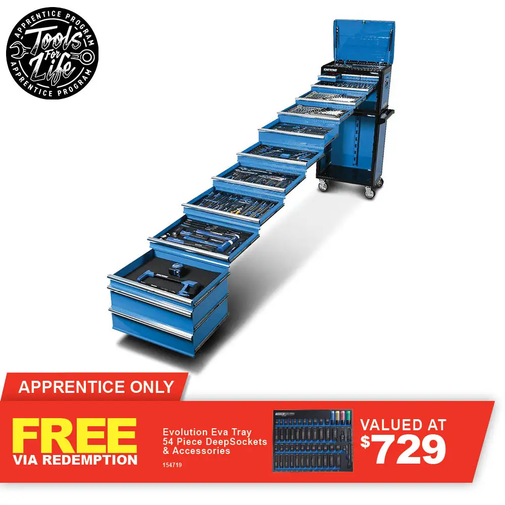 KINCROME Evolution TFL Tool Trolley 382 Piece 14 Drawer P1715
