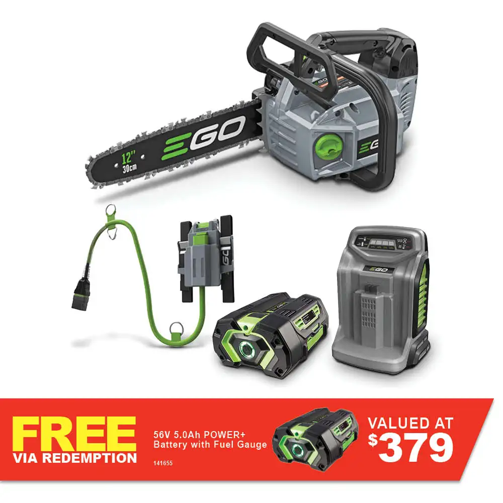 EGO POWER+ 56V 1 x 5.0Ah Commercial Top Handle Chainsaw Kit CSX3002