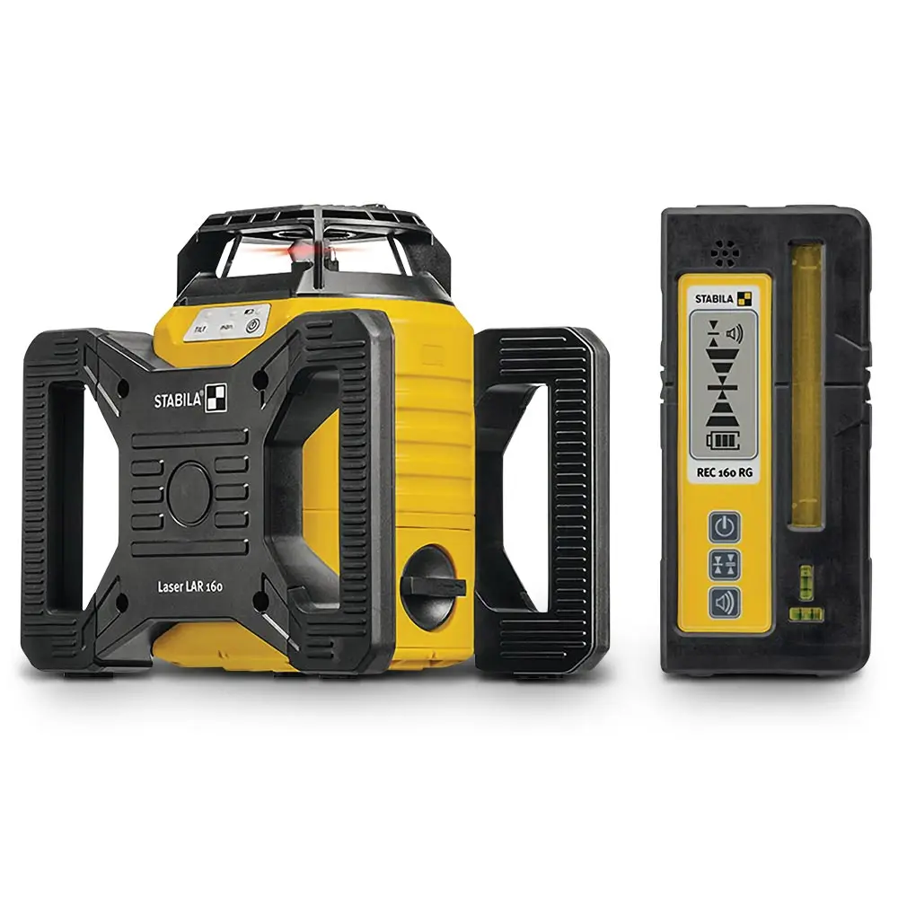 STABILA 600mm LAR 160 Level Laser Rotary Red 5 Piece Set 19157