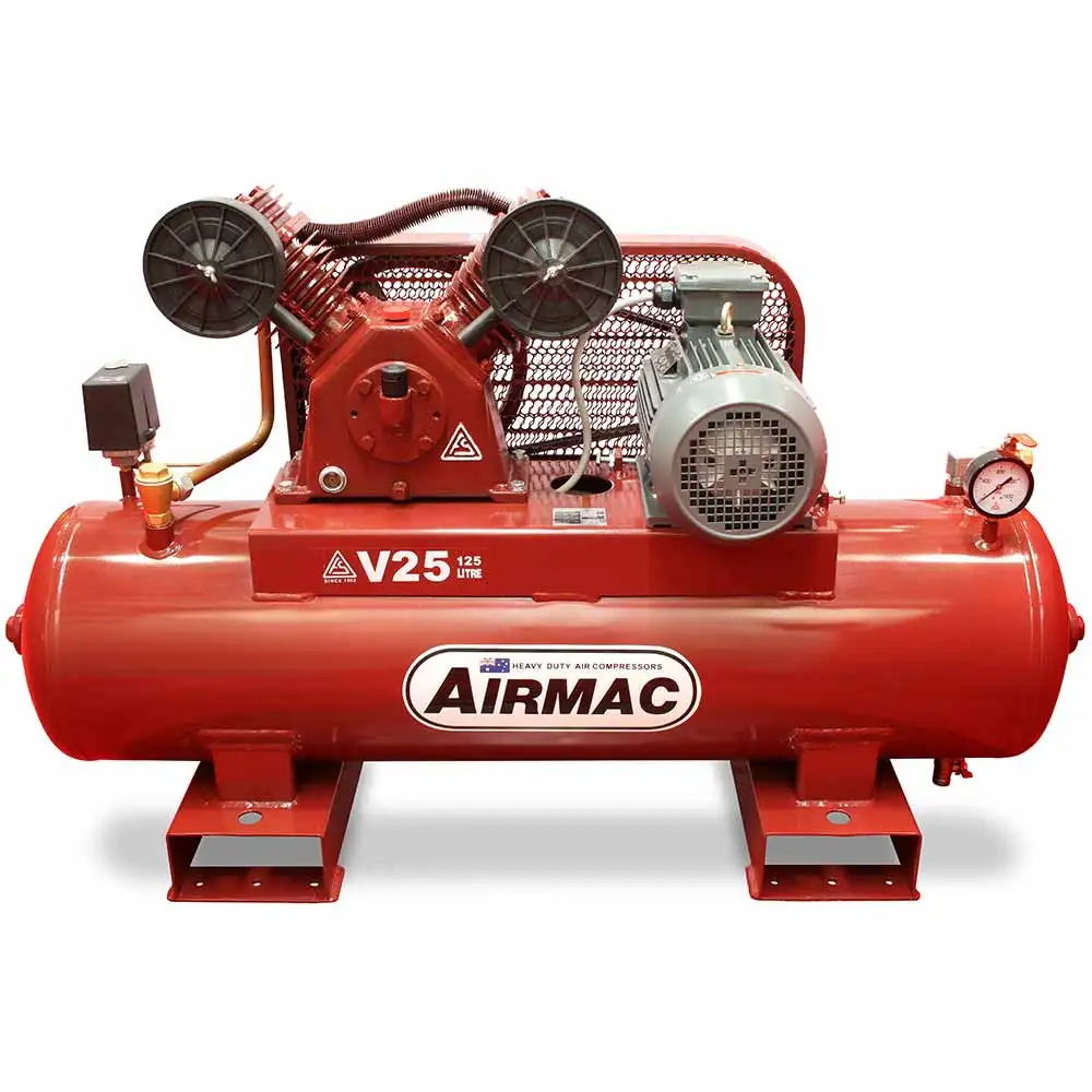 AIRMAC 415V 4hp 125l 465 L/Min Air Compressor AM V25 415V