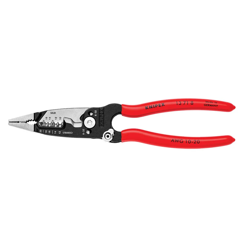 KNIPEX 200mm Multifunction Wire Stripper Plastic Grip Handle 13718