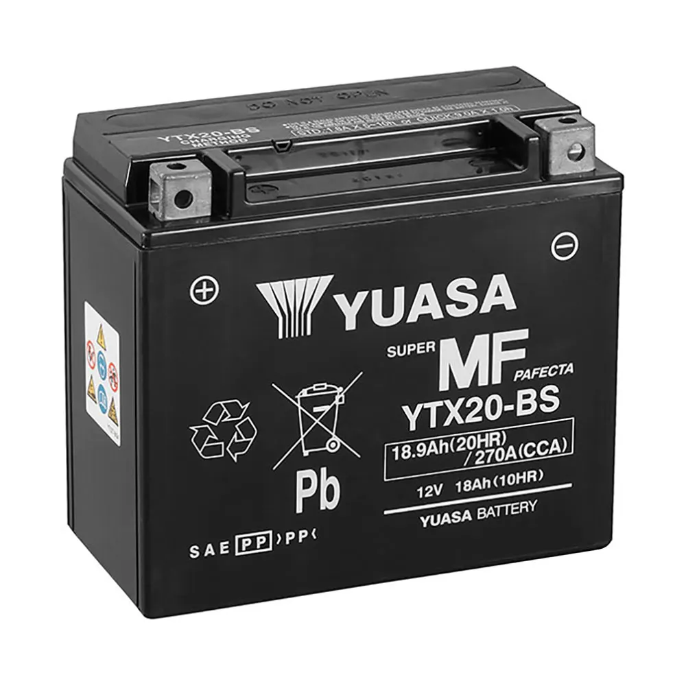 YUASA MOTORCYCLE YTX20-BS Motorcycle Battery 156017