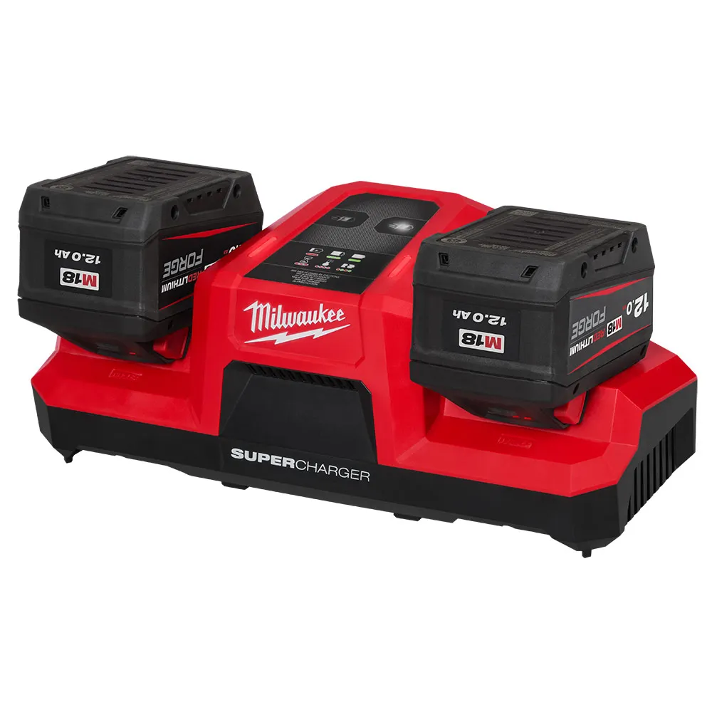 MILWAUKEE 18V REDLITHIUM FORGE 12.0Ah Super Charger Starter Pack M18FSPD122B