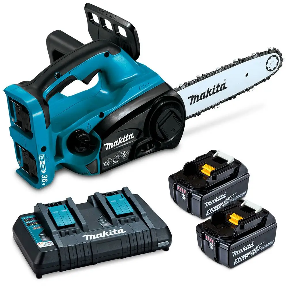 MAKITA 36V (18Vx2) 2 x 5.0Ah 300mm Chainsaw Kit DUC302PT2