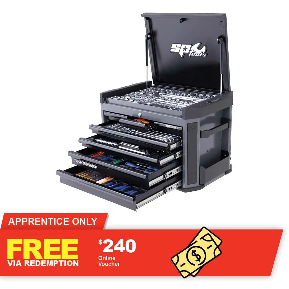 SP Tools Metric/SAE Diamond Black Tech Series Tool Kit with EVA Trays - 281 Piece SP52255DX