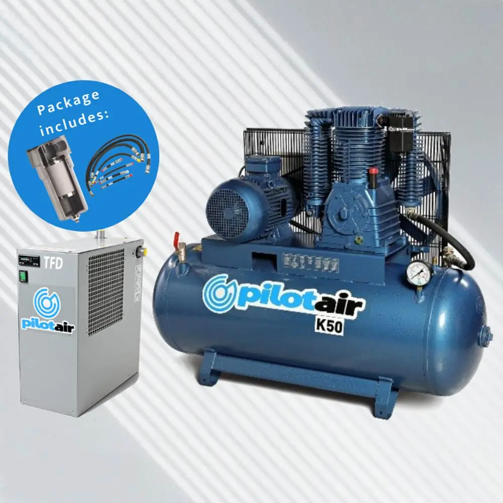 PILOT AIR K-Pack Reciprocating Compressor Complete System K50-PACK
