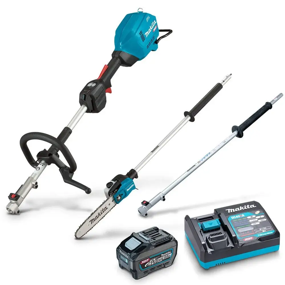 MAKITA 40V MAX XGT Brushless Multi-Function Power Head Kit 1 x 5.0Ah w. Pole Saw & Extension Pole UX01GT102-B