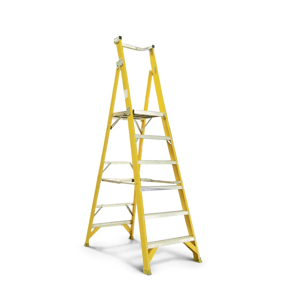 GUARDALL 1.8m 6-Step Fiberglass Platform Ladder FA11106