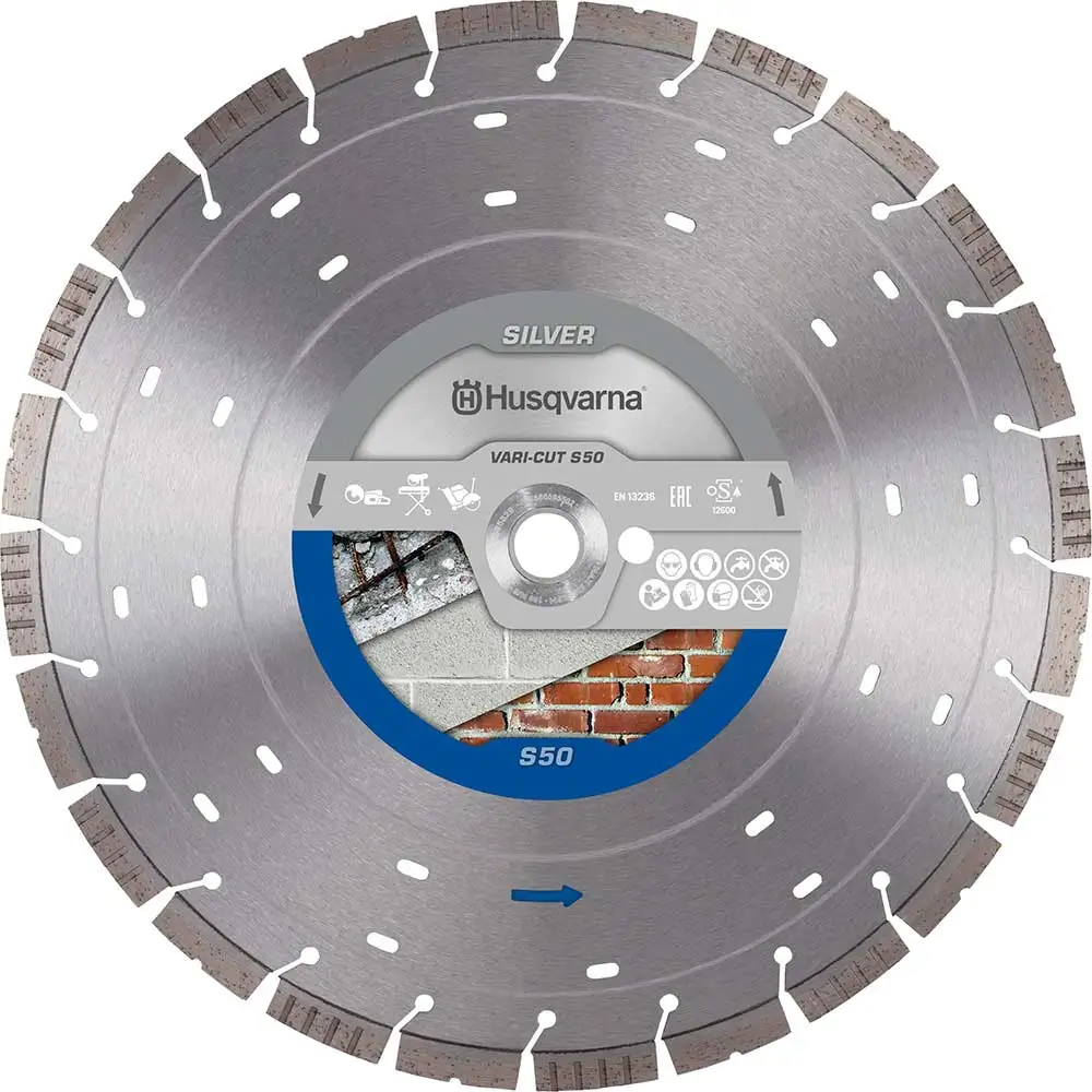HUSQVARNA 350mm Vari-S50 Segmented Diamond Blade For Concrete Cutting 534972420