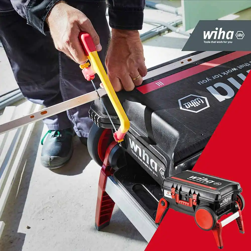 WIHA XXL4 Electricians Rolling Tool Case C/W 80 Tools 45734