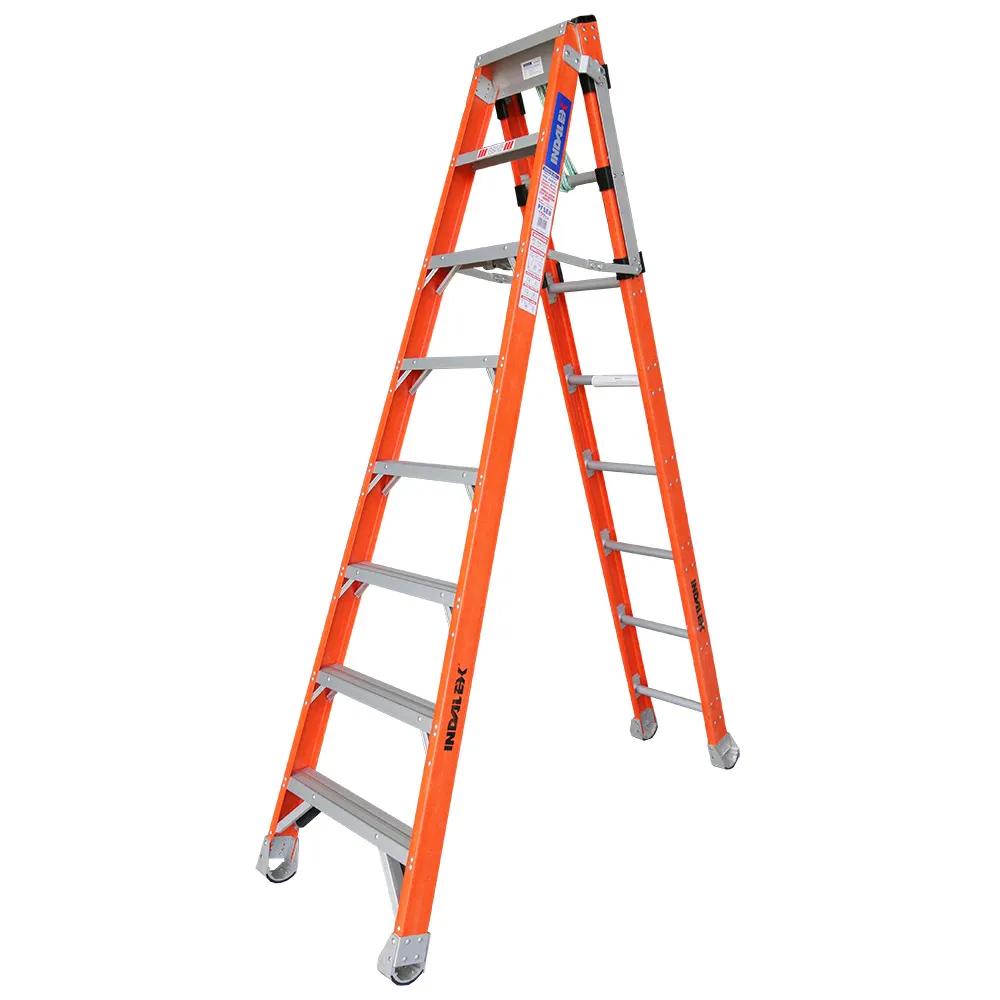 INDALEX 150kg Pro 2.4m - 4.1m Fibreglass Extension Ladder PFSE8