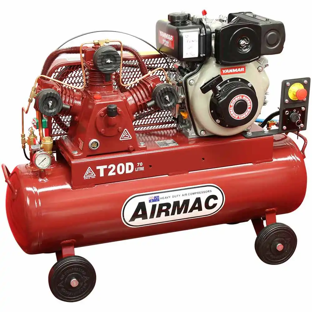 AIRMAC 4.7hp 70l 320l/Min Electric Start Yanmar Diesel Air Compressor AM T20D ES