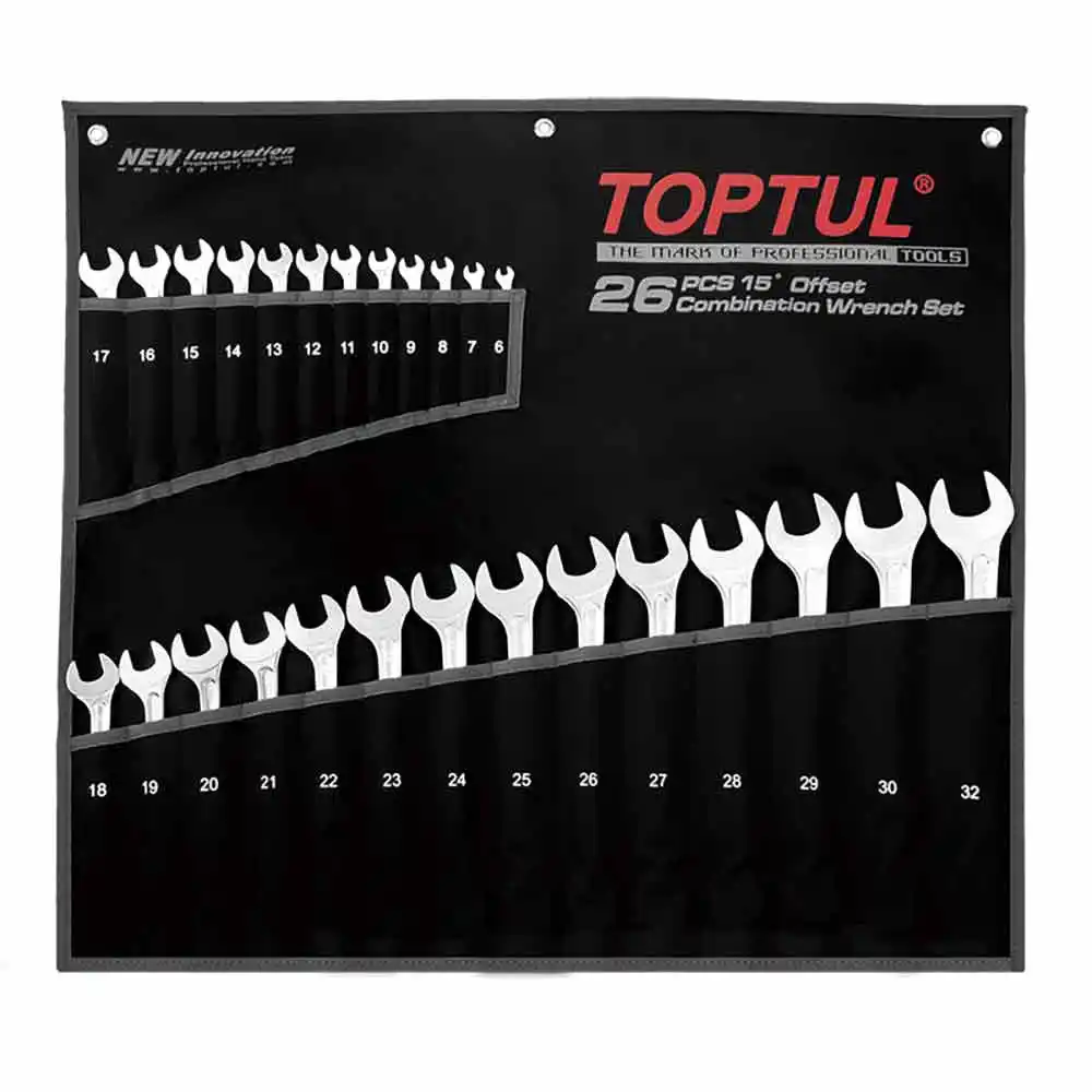 TOPTUL High Performance Combination Wrench Set - 26 Piece GPAX2601