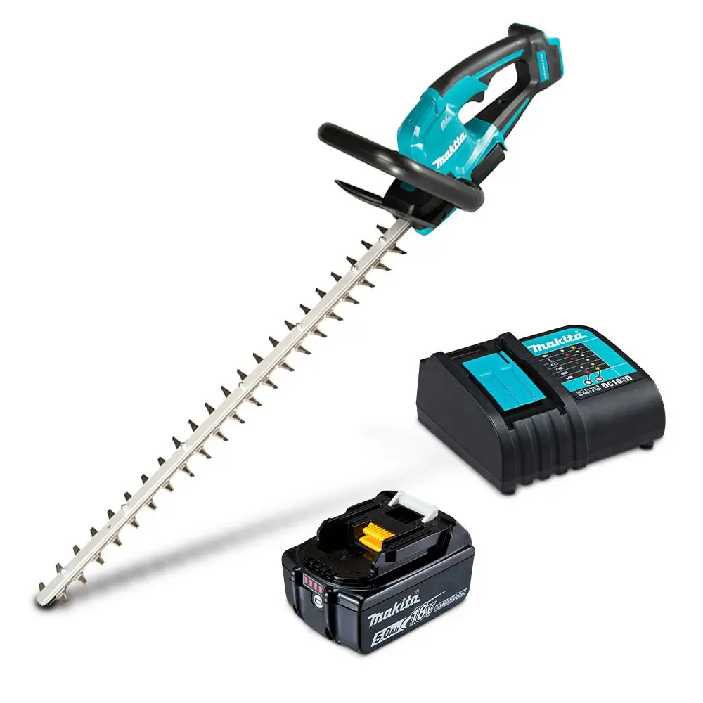 MAKITA 18V Brushless 1 x 5.0Ah 600mm Hedge Trimmer Kit DUH606ST