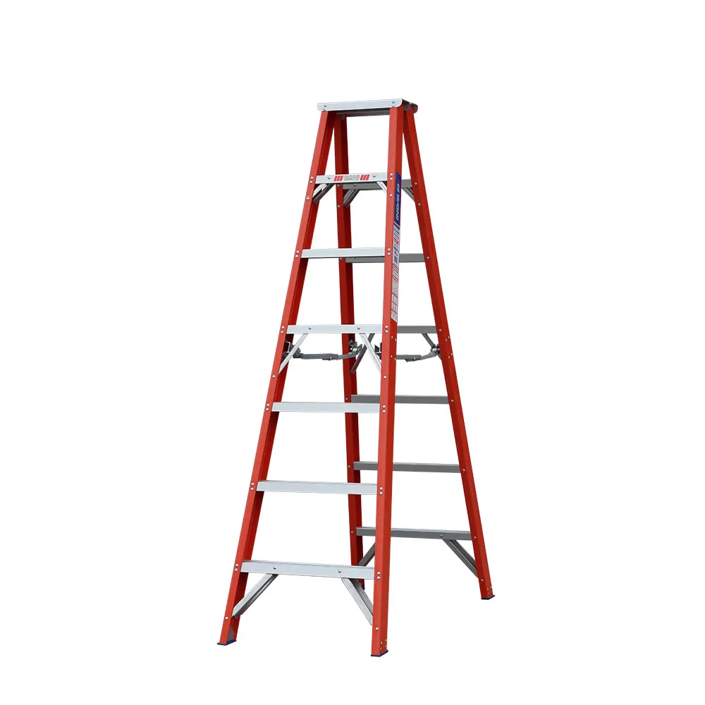 INDALEX 180kg Pro 2.1m Double Sided Fibreglass Step Ladder PROSF7D