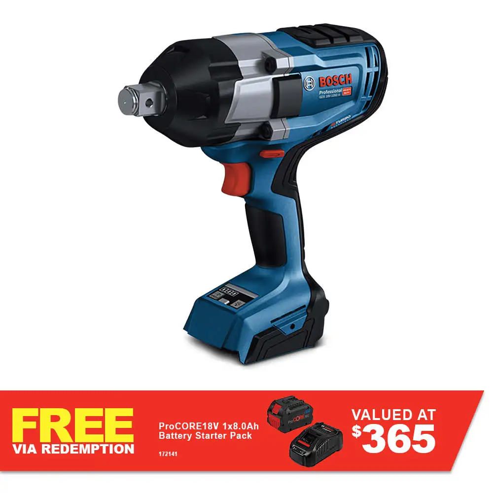 BOSCH 18V BITURBO Brushless 3/4inch Impact Wrench Skin GDS 18V-1050 H 06019J8500