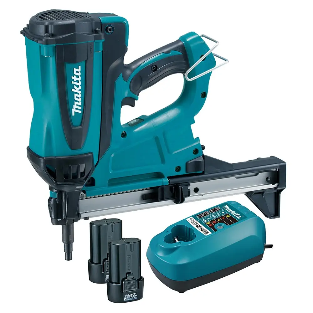 MAKITA 15-40mm 2x1.0Ah Gas Concrete Pin Nailer Kit GN420CLSE