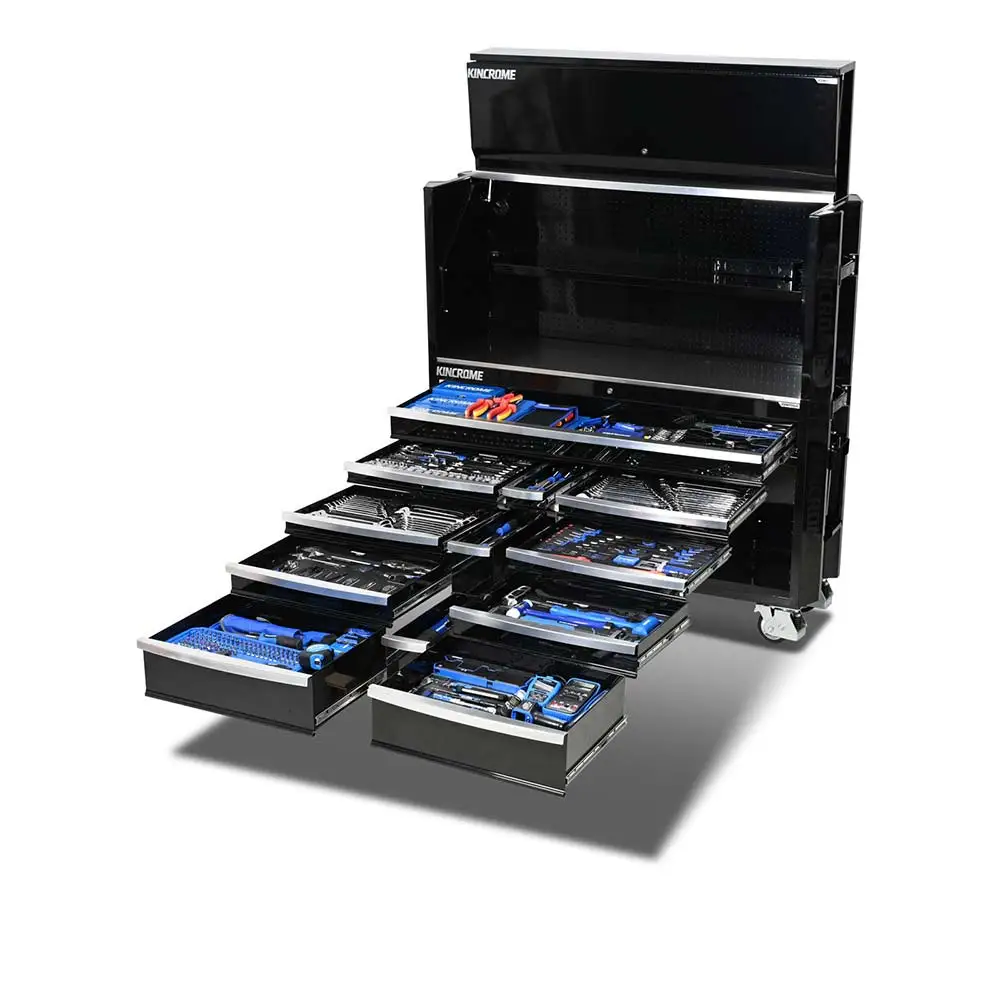 KINCROME 60" 12 Drawer Contour Workshop Tool Kit Black - 869 Piece K1965B