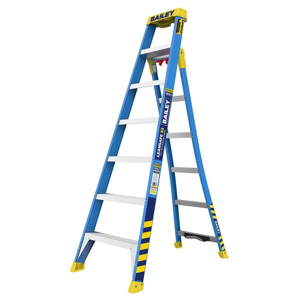 BAILEY 2.1m 150kg X3 Fibreglass SLS 3 in 1 Ladder FS14148
