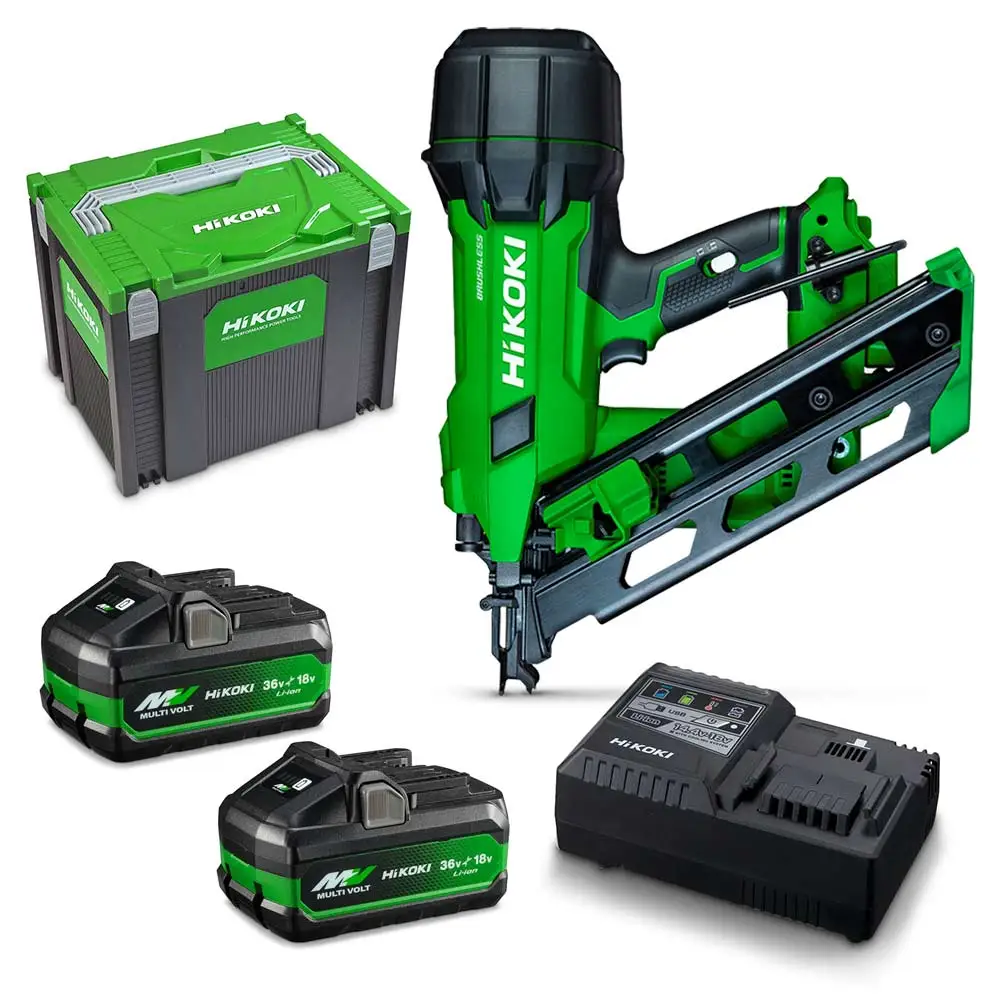 HIKOKI 18V Brushless 2 X 2.5/5ah 90mm Framer Nailer Kit NR1890DCA(HMZ)