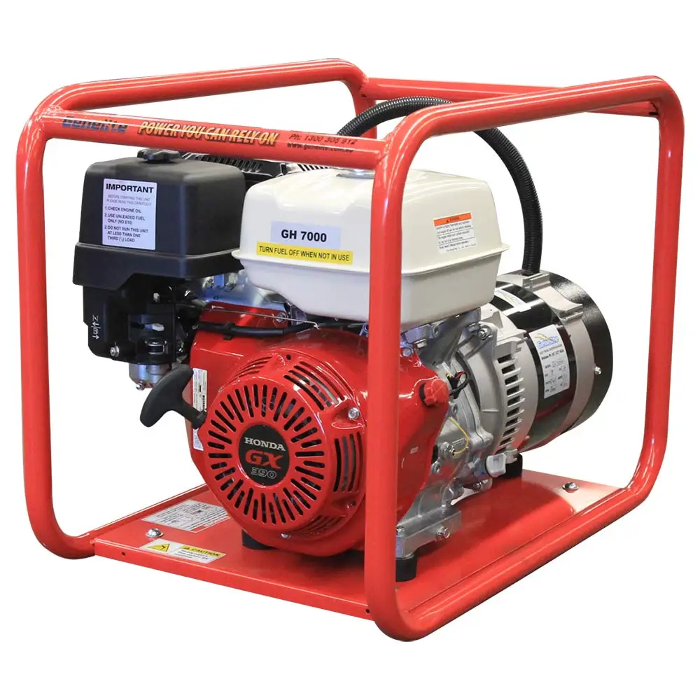 GENELITE 8.0kVA HONDA Petrol Generator Recoil Three Phase GH7000/3