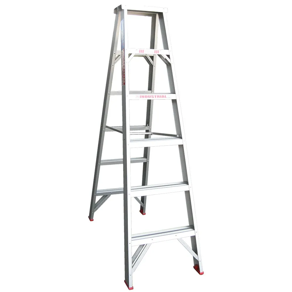 INDALEX 135kg Trade 1.8m Aluminium Double Sided Step Ladder TRDS6D