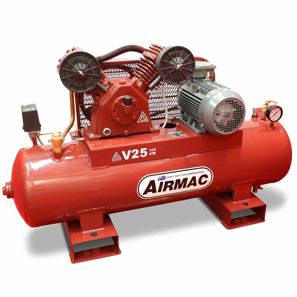 AIRMAC 415V 4hp 125l 465 L/Min Air Compressor AM V25 415V
