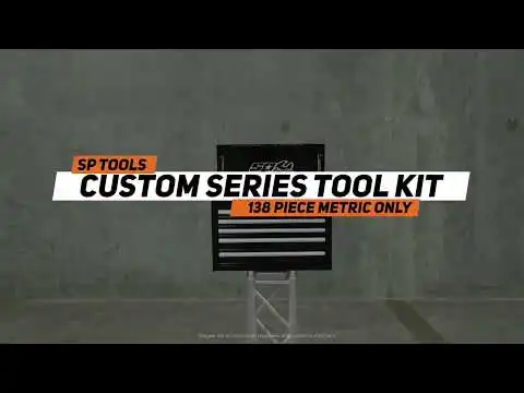 SP Tools 138 Piece Metric in Black Custom Box Tool Kit SP50087