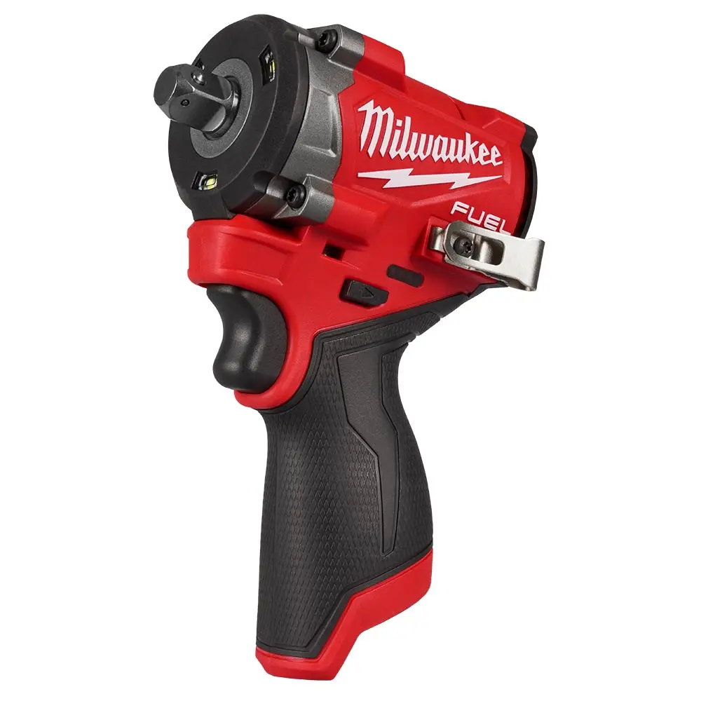 MILWAUKEE 12V 1/2inch Stubby Impact Wrench with Pin Detent - Skin M12FIW2P120