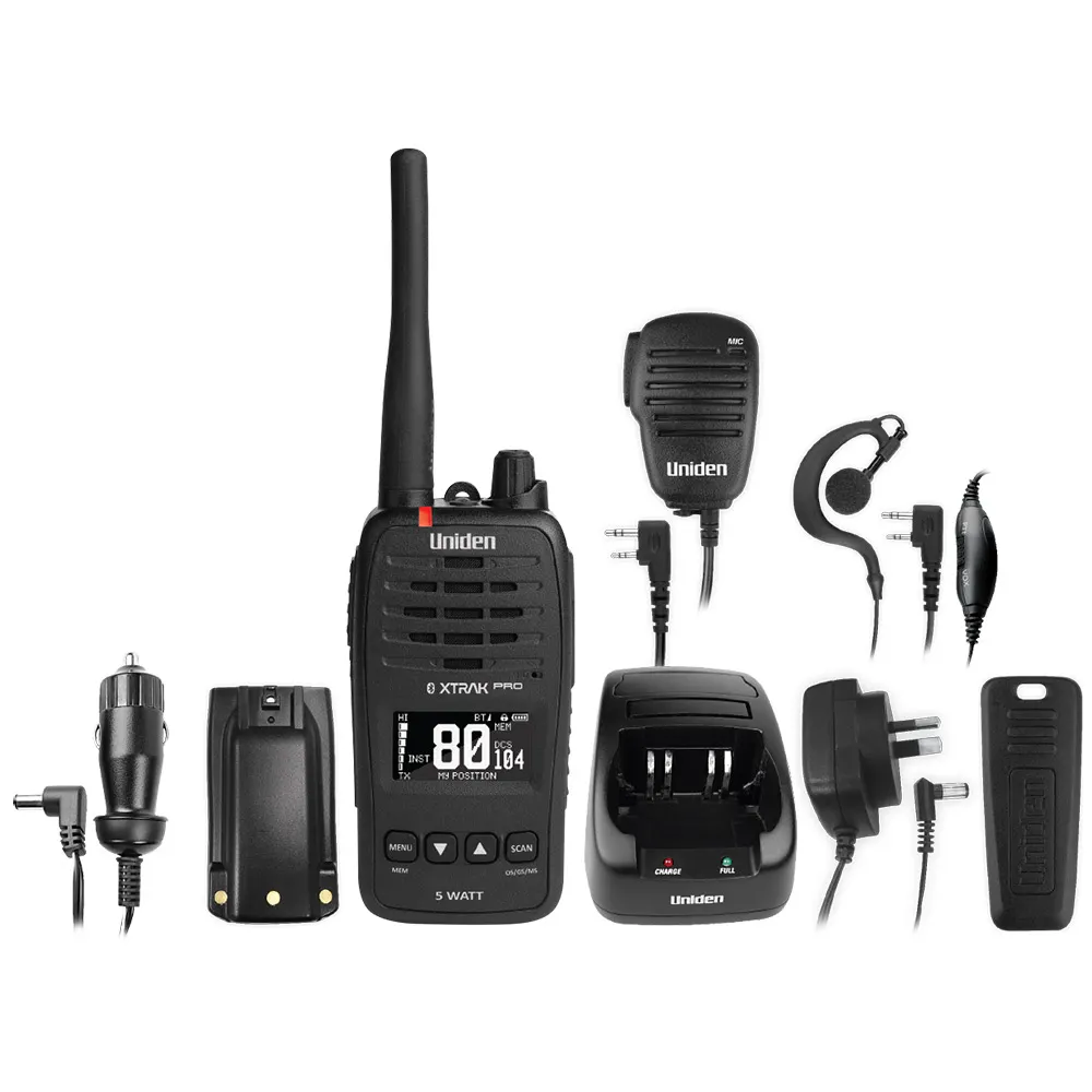 UNIDEN 5 Watt UHF Bluetooth OLED Display Handheld Radio XTRAK50 PRO