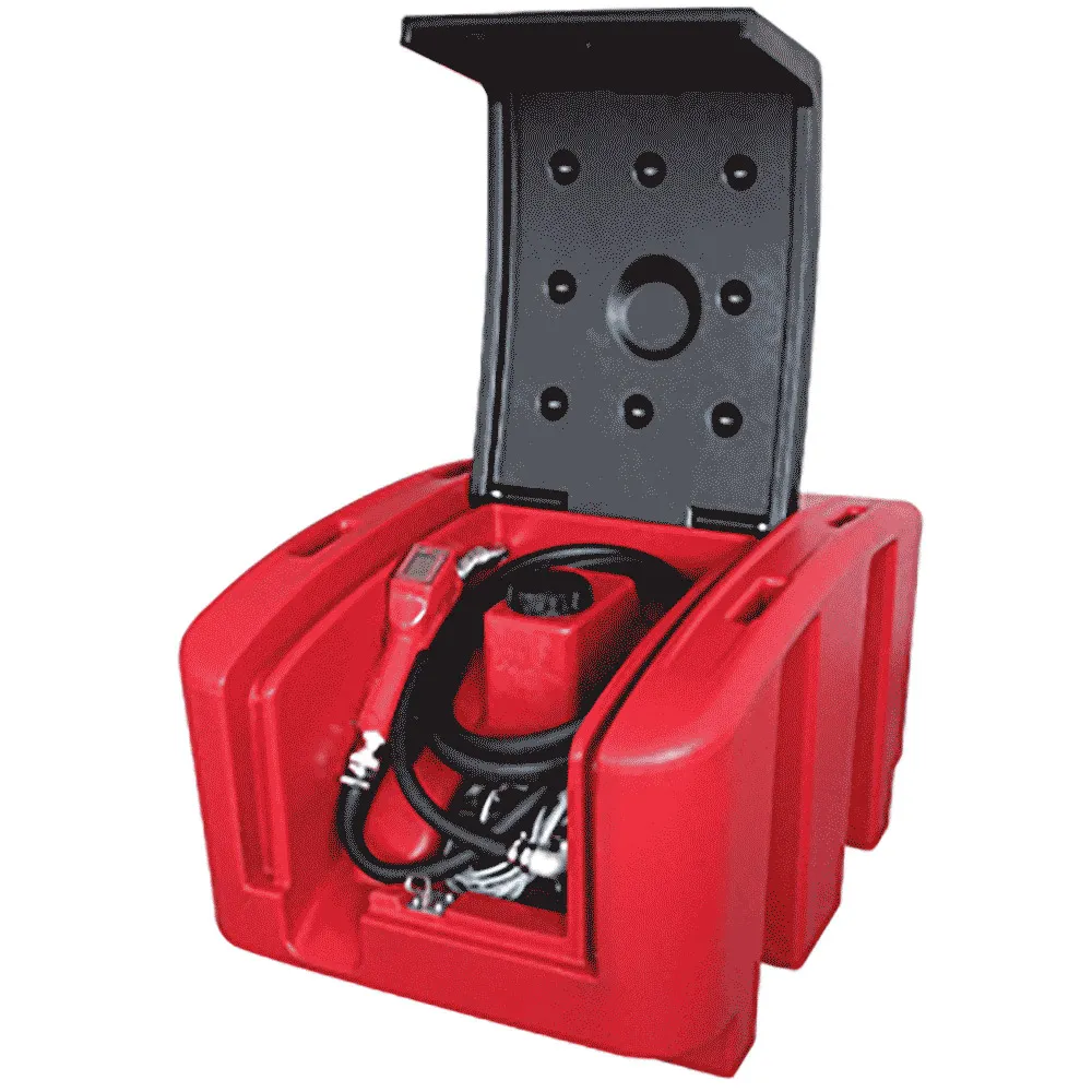 ALEMLUBE 200L Lockable Poly Tank w/ 12V Kit And Automatic Nozzle w/ Meter L20040PAM