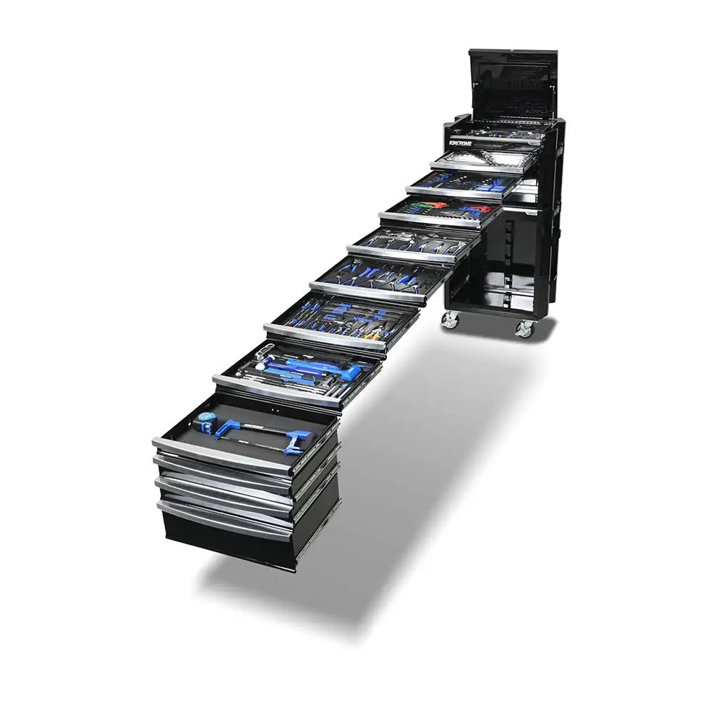 KINCROME 29" 11 Drawer Contour Workshop Tool Kit Black - 480 Piece K1954B