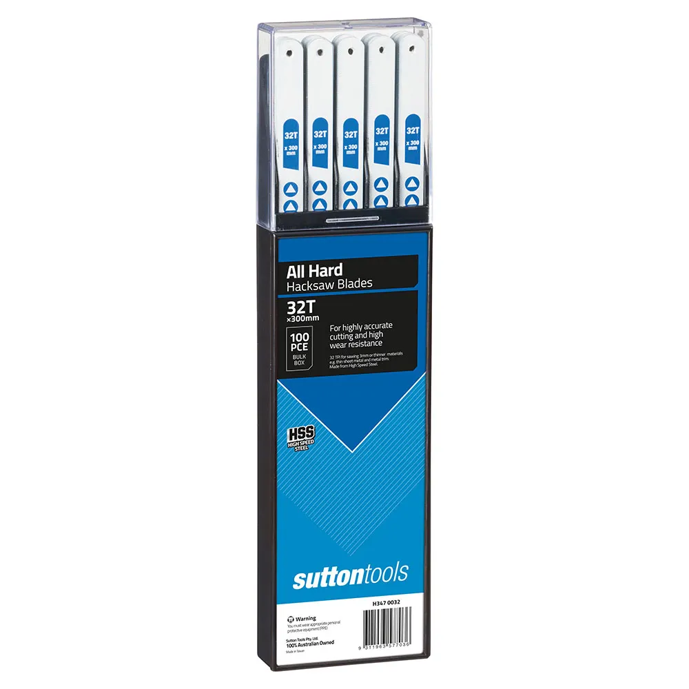 SUTTON 300mm 32TPI Hard HSS Hacksaw Blade - 100 Pack H3470032
