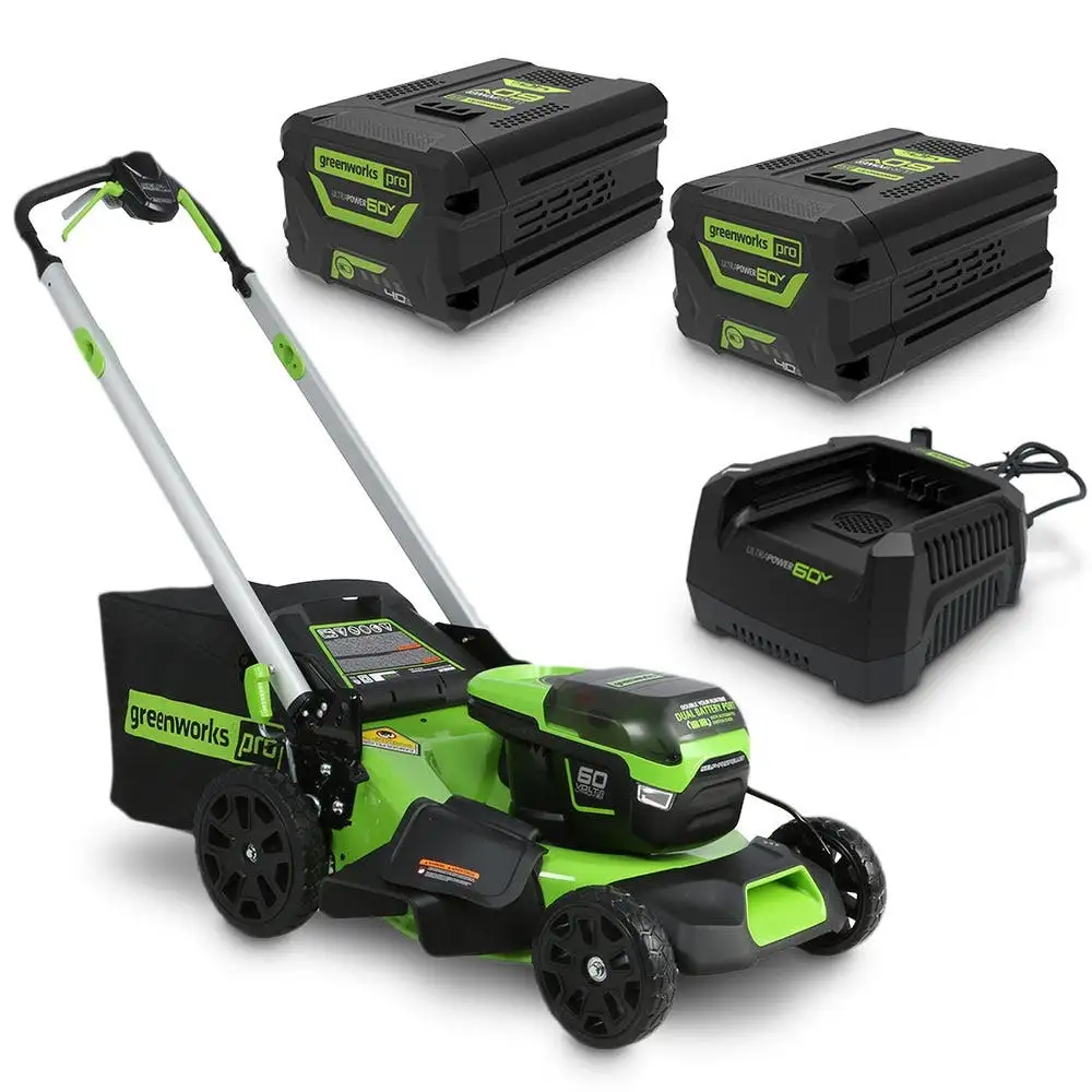 GREENWORKS 60V 2 x 4.0Ah 510mm Lawn Mower Kit 2516507AU
