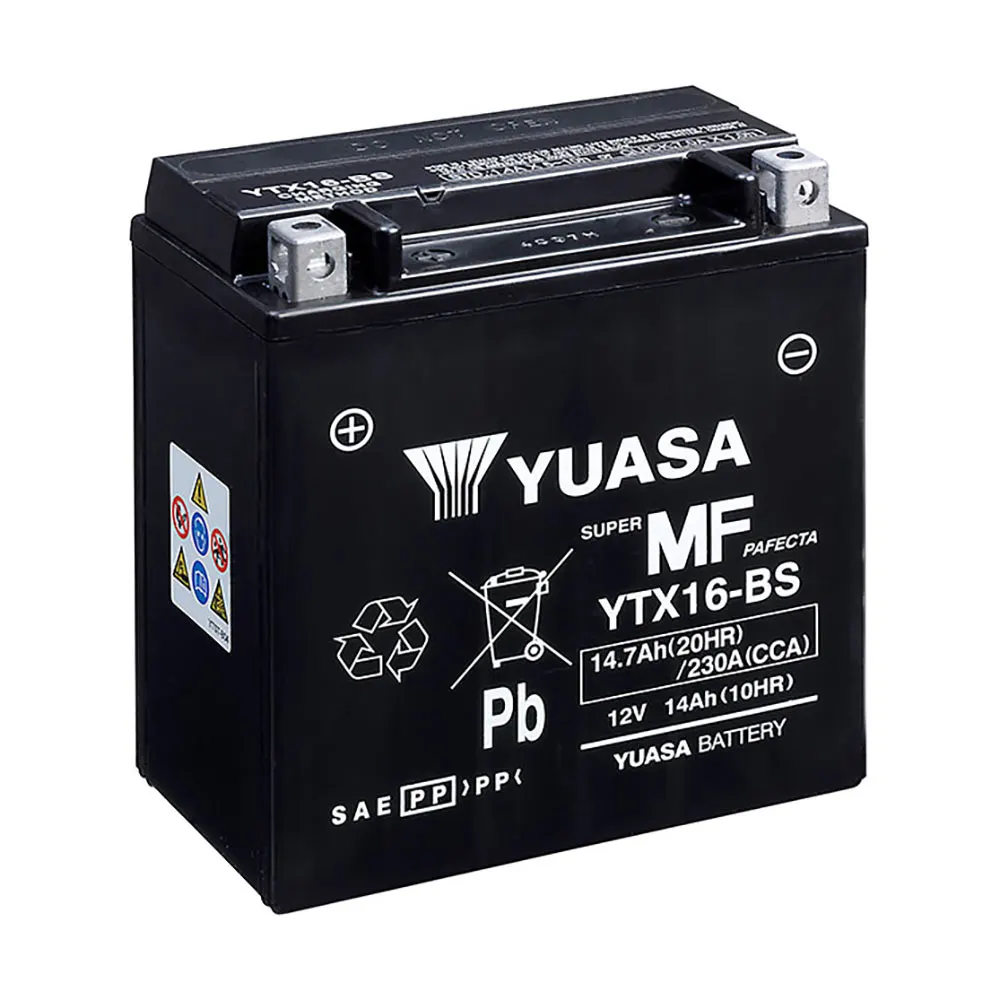 YUASA MOTORCYCLE YTX16-BS Motorcycle Battery 156015