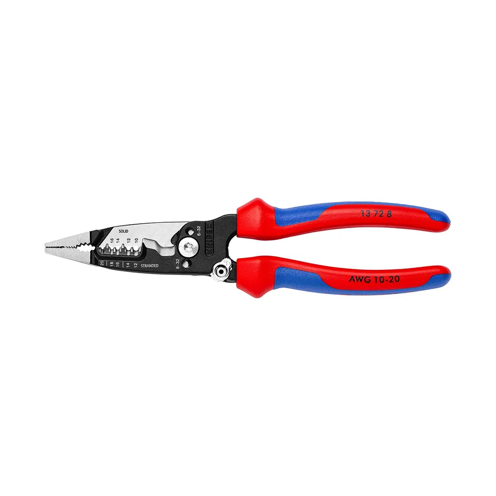 KNIPEX 200mm Multifunction Wire Stripper Soft Grip Handle 13728