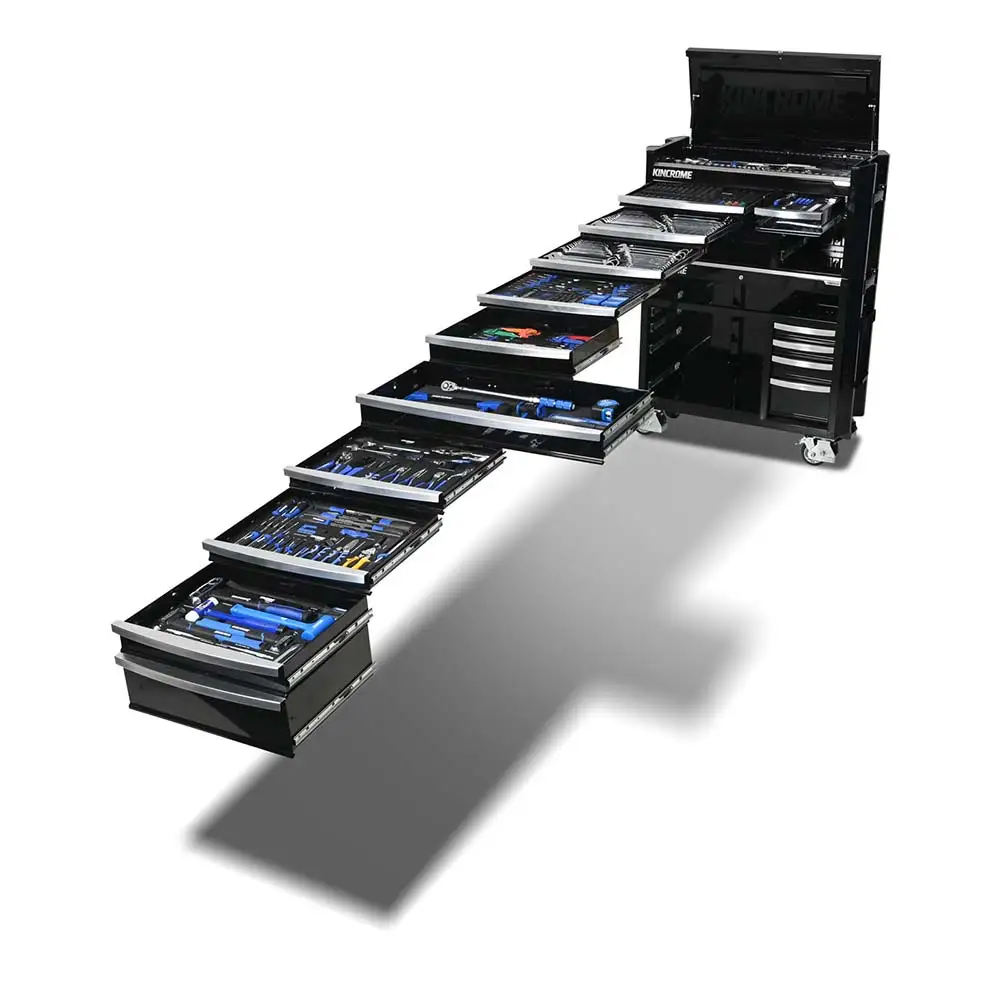 KINCROME 42" 17 Drawer Contour Workshop Tool Kit Black - 641 Piece K1960B
