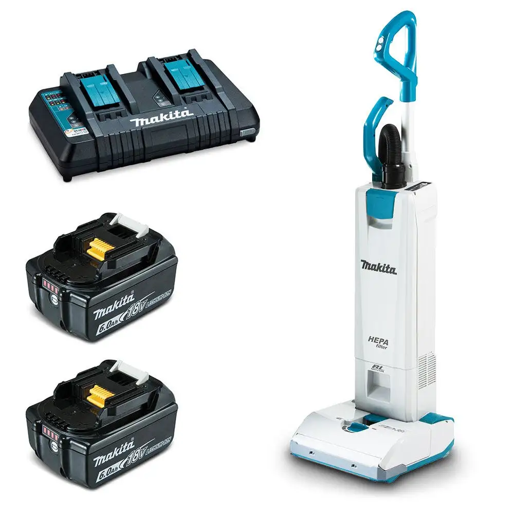 MAKITA 18Vx2 Brushless 2 x 6.0Ah Upright Vacuum Kit DVC560PG2