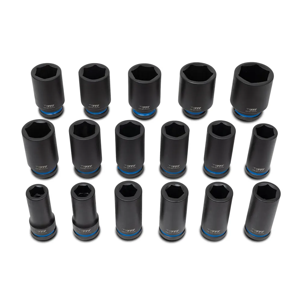 TTI 3/4" Drive 19-50mm Metric Deep Impact Socket Set - 17 Piece TTI34D17ISSM