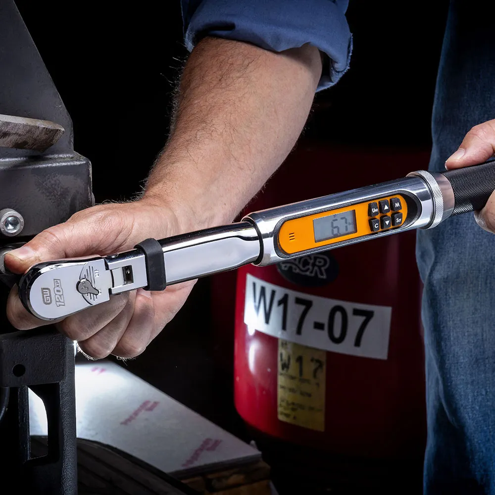 GEARWRENCH 3/8" Drive 13.5-135Nm Flex-Head Electronic Torque Wrench with Angle 85195