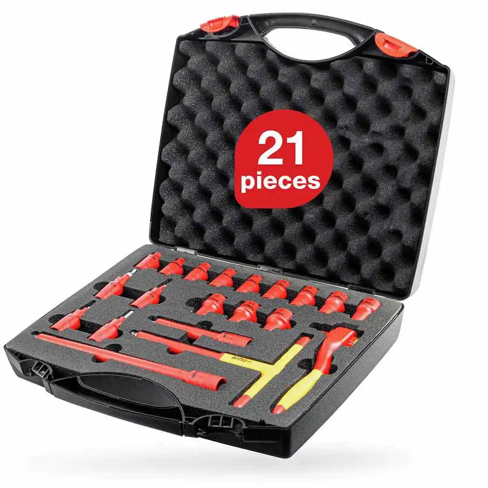 WIHA 3/8inch 8-22mm Drive Insulated Socket Set - 21 Piece 43023